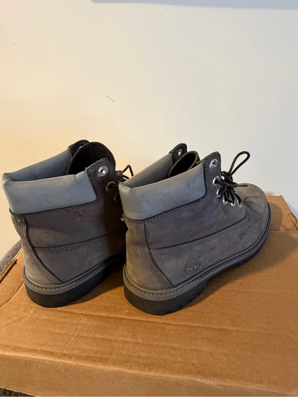 Men's timberland Gray Lace-Up Work Boots